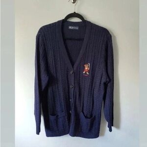 Navy Blue Cardigan Sweater
